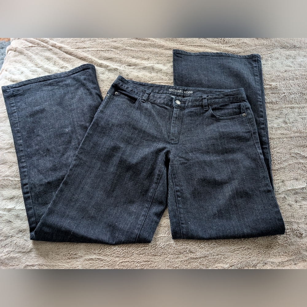 Michael Kors‎ Dark Blue Wide Leg Jeans Sz 8